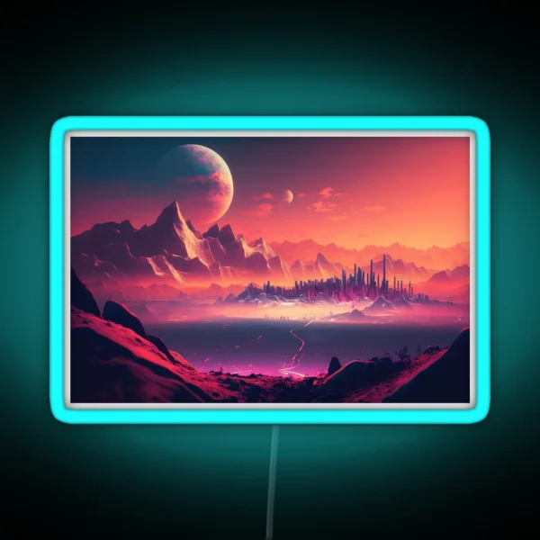 Synthetic Eden A Utopian World Of Tomorrow RGB Neon Sign