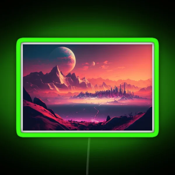 Synthetic Eden A Utopian World Of Tomorrow RGB Neon Sign