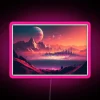 RGB neon sign in a futuristic utopian world, representing Synthetic Eden