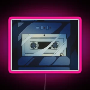 Synthwave Lo Fi Cassette Player 90s Anime Analogue Aesthetic RGB Neon Sign