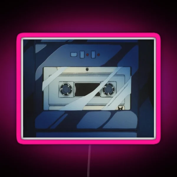 Synthwave Lo Fi Cassette Player 90s Anime RGB Neon Sign