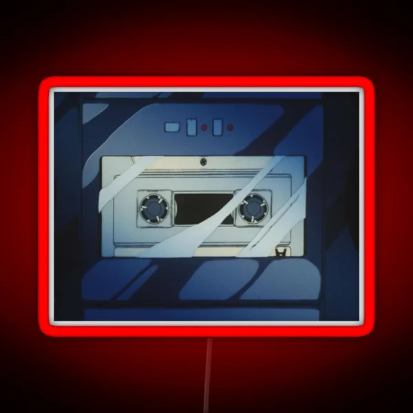 Synthwave Lo Fi Cassette Player 90s Anime RGB Neon Sign