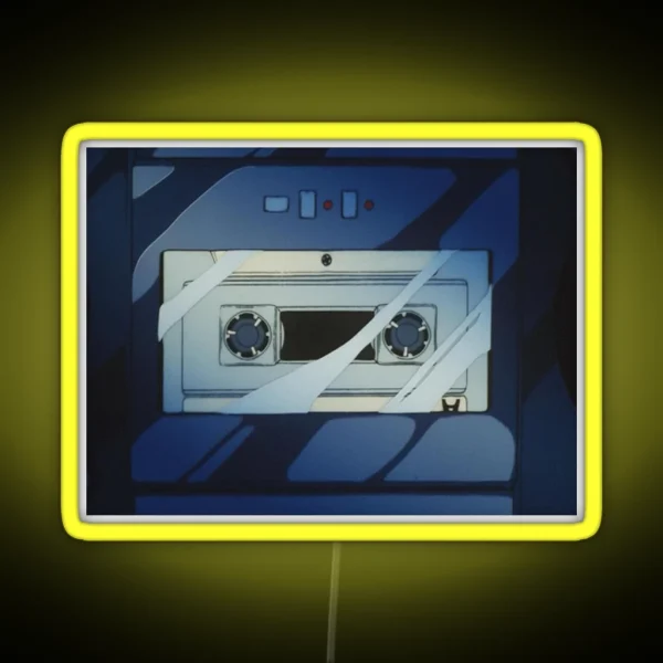 Synthwave Lo Fi Cassette Player 90s Anime RGB Neon Sign
