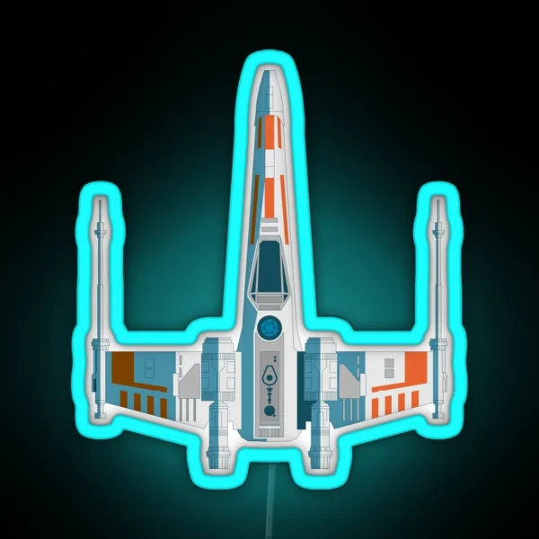 T 65B X Wing Starfighter RGB Neon Sign