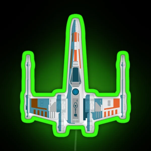 T 65B X Wing Starfighter RGB Neon Sign