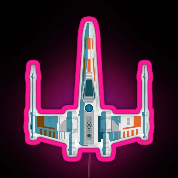 T 65B X Wing Starfighter RGB Neon Sign