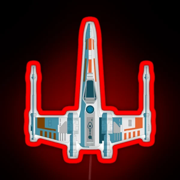 T 65B X Wing Starfighter RGB Neon Sign
