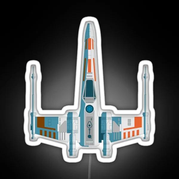 T 65B X Wing Starfighter RGB Neon Sign