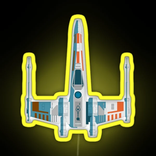 T 65B X Wing Starfighter RGB Neon Sign