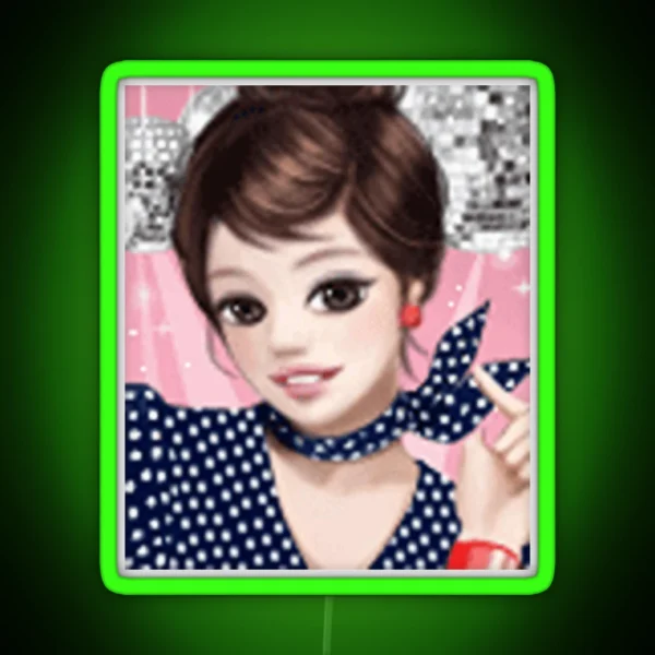T Ara Hyomin Roly Poly Portrait RGB Neon Sign