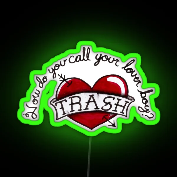 T R A S H RGB Neon Sign