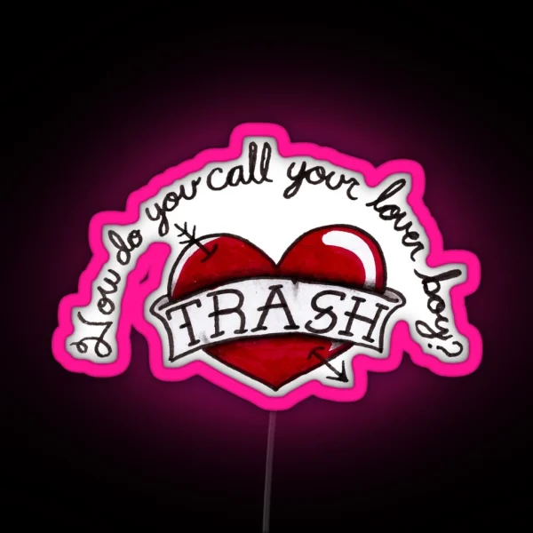 T R A S H RGB Neon Sign