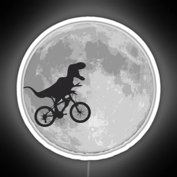 T Rex Riding A Bike RGB Neon Sign