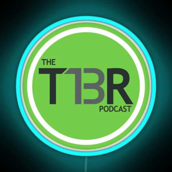 T13R Podcast Logo RGB Neon Sign