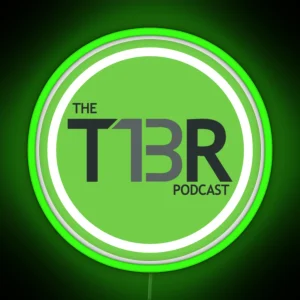 T13R Podcast Logo RGB Neon Sign