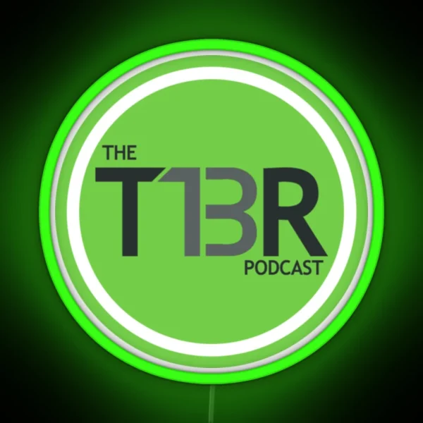 T13R Podcast Logo RGB Neon Sign