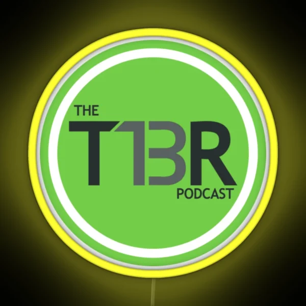 T13R Podcast Logo RGB Neon Sign
