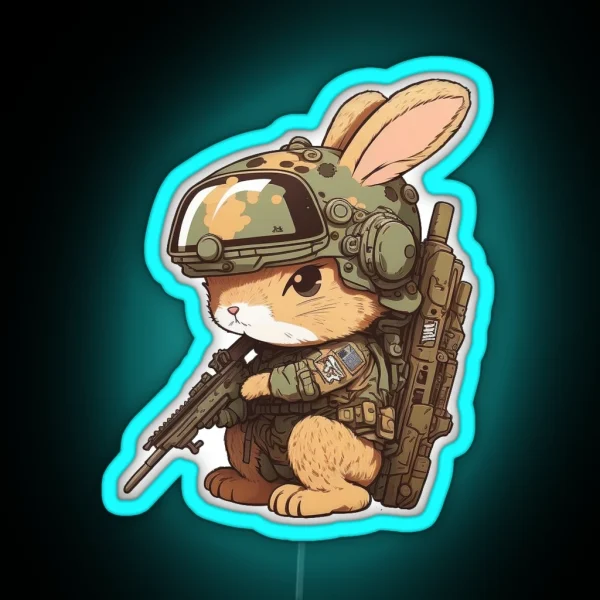 Tactical Bunny Led RGB Neon Sign