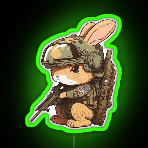 Tactical Bunny Led RGB Neon Sign