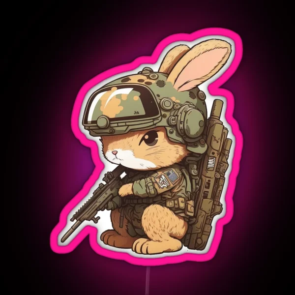 Tactical Bunny Led RGB Neon Sign