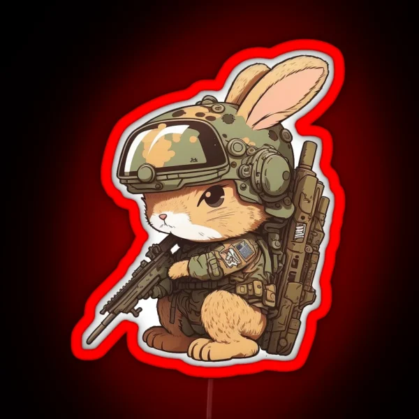 Tactical Bunny Led RGB Neon Sign