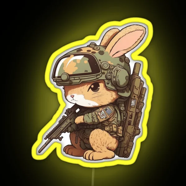Tactical Bunny Led RGB Neon Sign