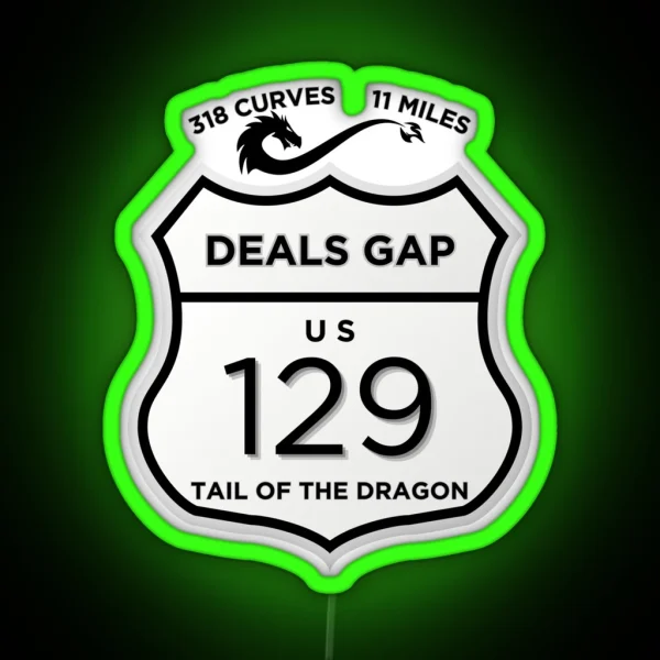 Tail Of The Dragon Deals Gap NC RGB Neon Sign