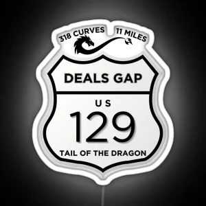 Tail Of The Dragon Deals Gap NC RGB Neon Sign