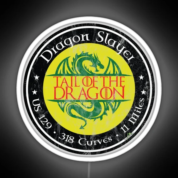 Tail Of The Dragon Road US 129 Motorcycle Sports Car RGB Neon Sign