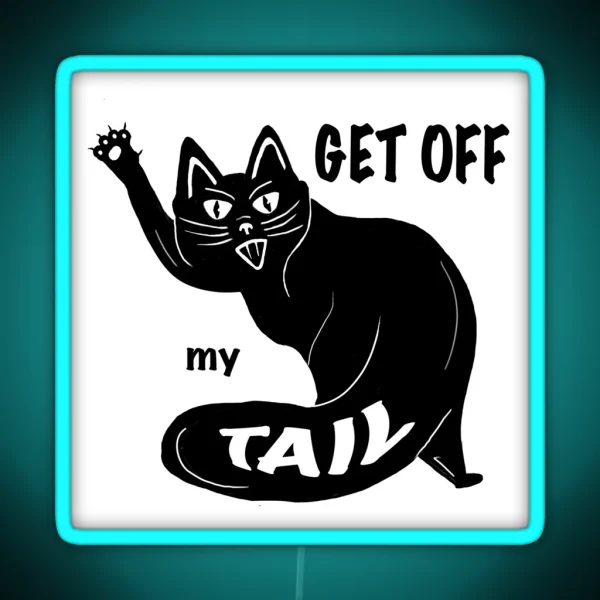 Tailgating Cat RGB Neon Sign