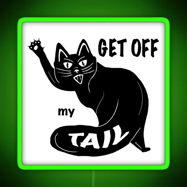 Tailgating Cat RGB Neon Sign