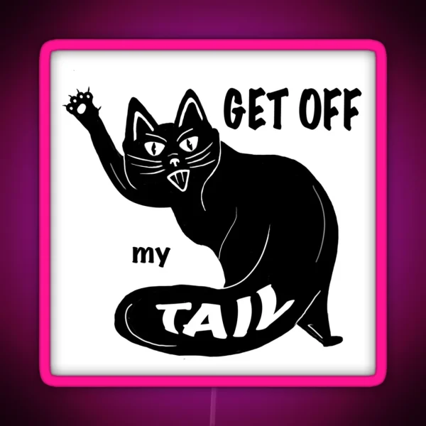 Tailgating Cat RGB Neon Sign