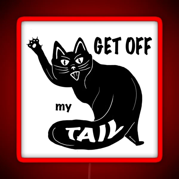 Tailgating Cat RGB Neon Sign