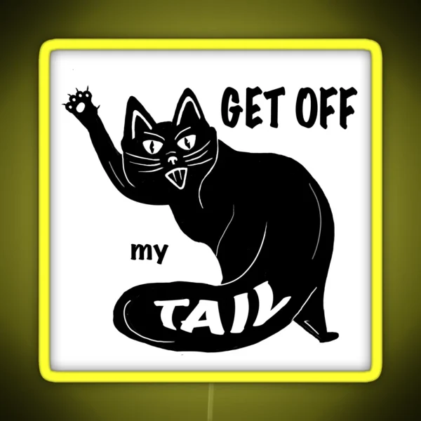 Tailgating Cat RGB Neon Sign