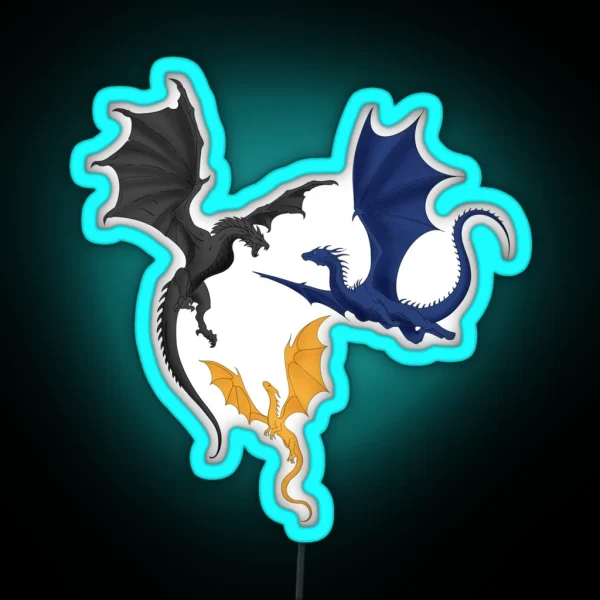 Tairn Andarna And Sgaeyl RGB Neon Sign