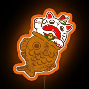 Taiyaki Neko RGB Neon Sign