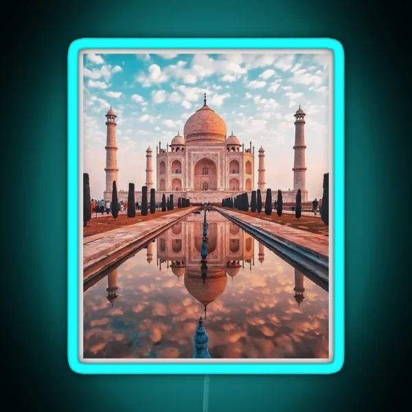 Taj Mahal India Evening Sunset RGB Neon Sign