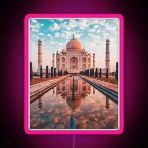 Taj Mahal India Evening Sunset RGB Neon Sign