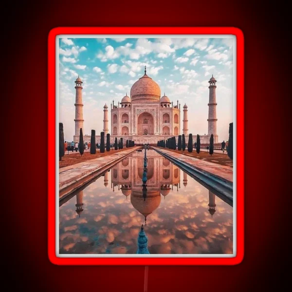 Taj Mahal India Evening Sunset RGB Neon Sign
