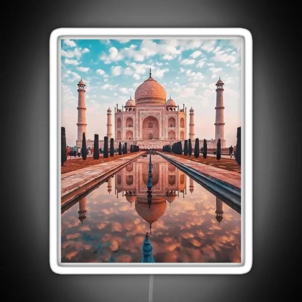 Taj Mahal India Evening Sunset RGB Neon Sign