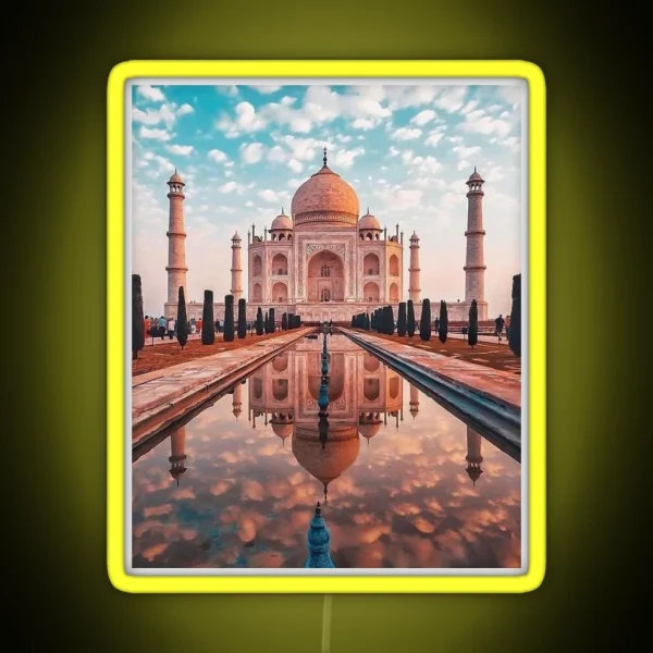 Taj Mahal India Evening Sunset RGB Neon Sign
