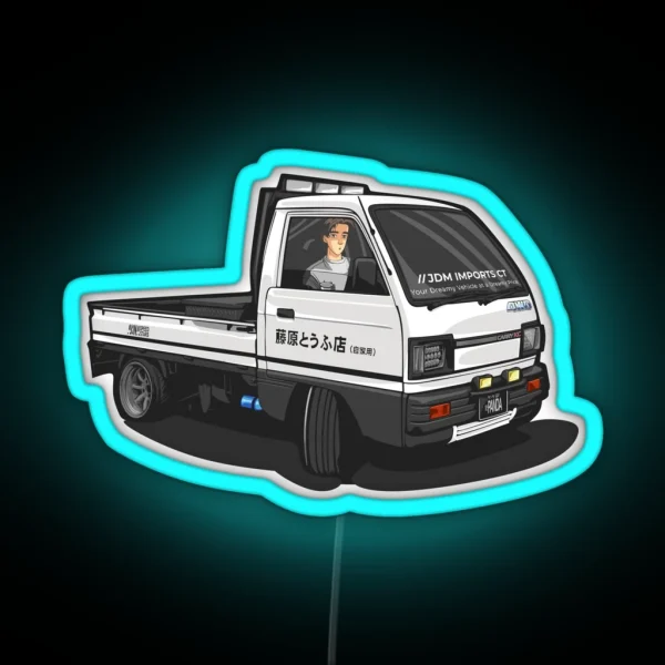 Takumi Initial D Suzuki Carry Drift RGB Neon Sign