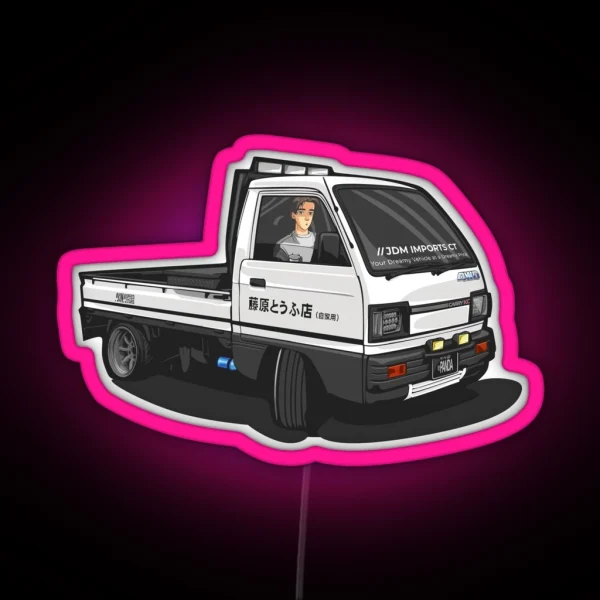 Takumi Initial D Suzuki Carry Drift RGB Neon Sign