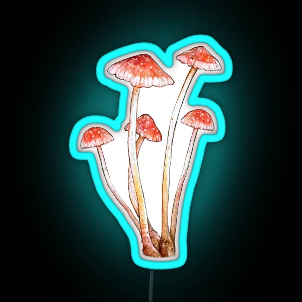 Tall Magical Mushrooms RGB Neon Sign