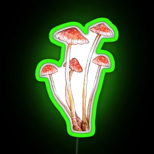 Tall Magical Mushrooms RGB Neon Sign