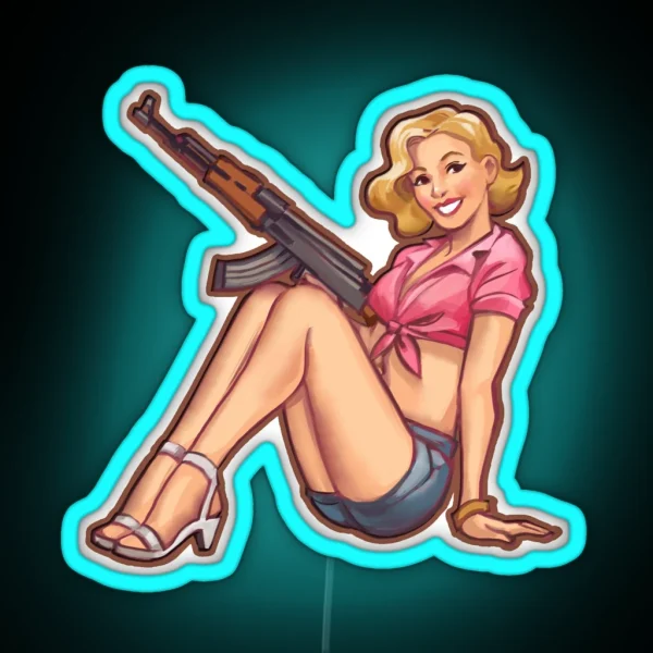 Tamara CSGO Pinup RGB Neon Sign