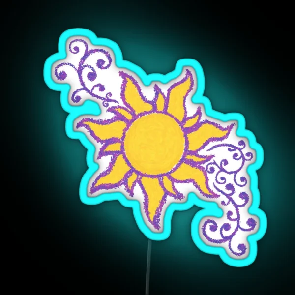 Tangled Sun RGB Neon Sign