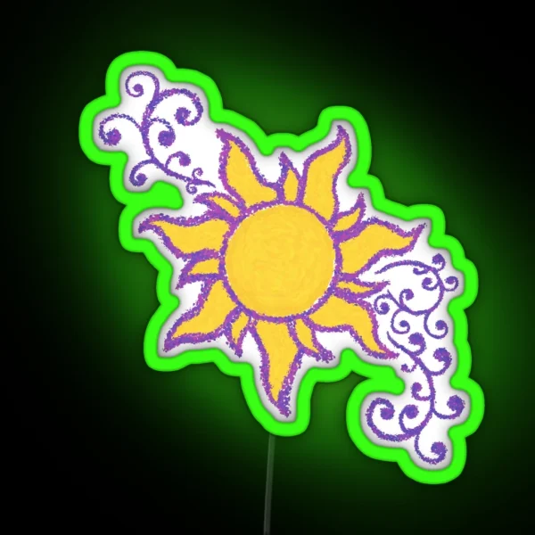 Tangled Sun RGB Neon Sign