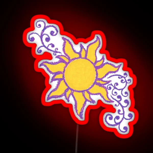 Tangled Sun RGB Neon Sign