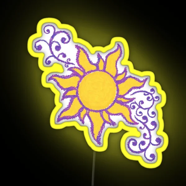Tangled Sun RGB Neon Sign